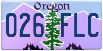 OR license plate 026FLC
