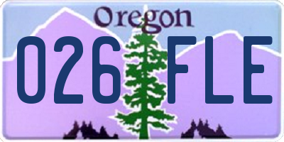 OR license plate 026FLE