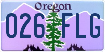 OR license plate 026FLG