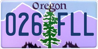 OR license plate 026FLL