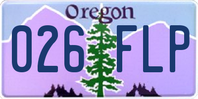 OR license plate 026FLP