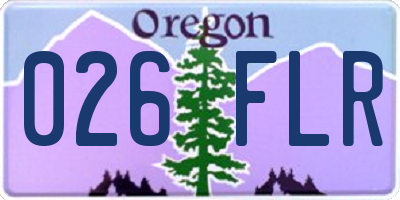 OR license plate 026FLR