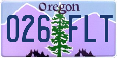 OR license plate 026FLT