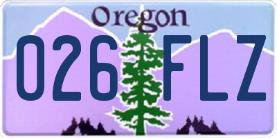 OR license plate 026FLZ