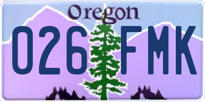 OR license plate 026FMK