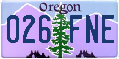 OR license plate 026FNE