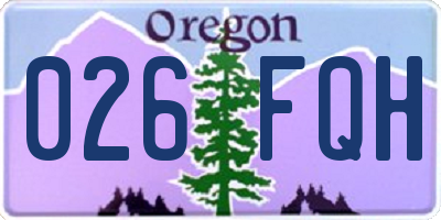 OR license plate 026FQH
