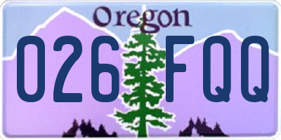 OR license plate 026FQQ
