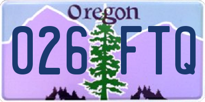 OR license plate 026FTQ