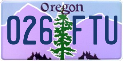 OR license plate 026FTU