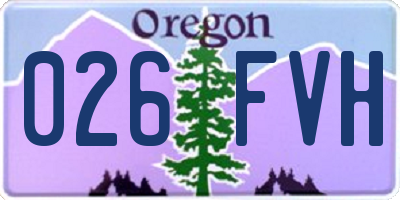 OR license plate 026FVH