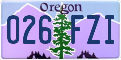 OR license plate 026FZI
