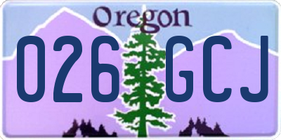 OR license plate 026GCJ