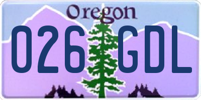 OR license plate 026GDL