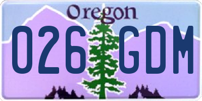 OR license plate 026GDM