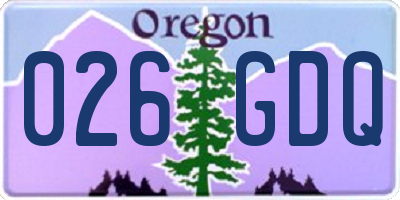 OR license plate 026GDQ