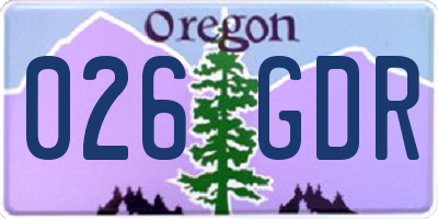 OR license plate 026GDR