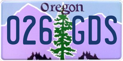 OR license plate 026GDS