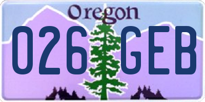OR license plate 026GEB