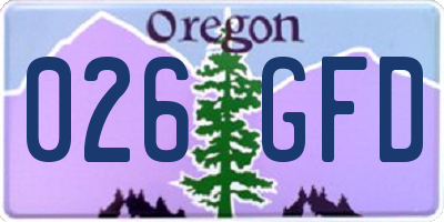 OR license plate 026GFD