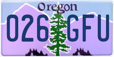 OR license plate 026GFU