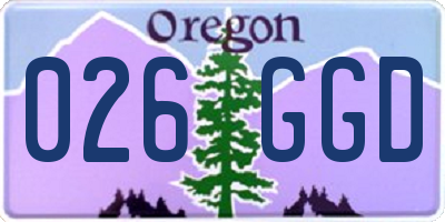 OR license plate 026GGD
