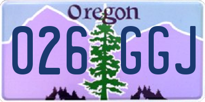 OR license plate 026GGJ