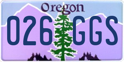 OR license plate 026GGS