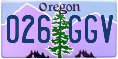 OR license plate 026GGV