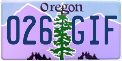 OR license plate 026GIF