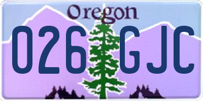 OR license plate 026GJC