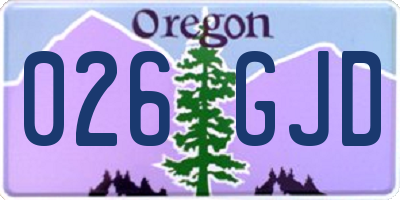 OR license plate 026GJD