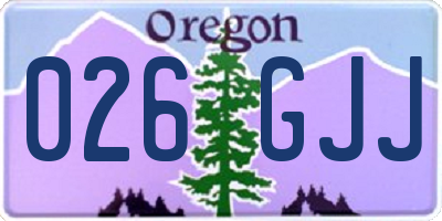 OR license plate 026GJJ