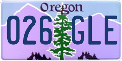 OR license plate 026GLE