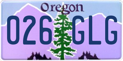 OR license plate 026GLG