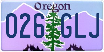 OR license plate 026GLJ