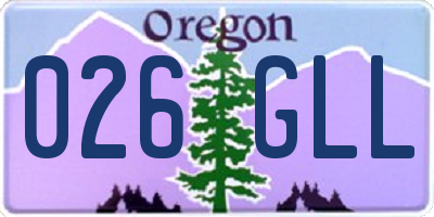 OR license plate 026GLL