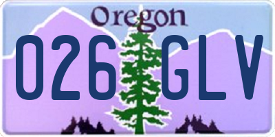 OR license plate 026GLV