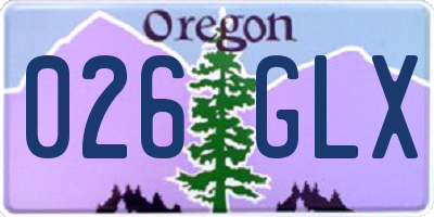 OR license plate 026GLX