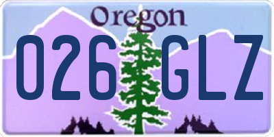 OR license plate 026GLZ