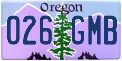 OR license plate 026GMB