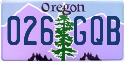 OR license plate 026GQB