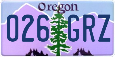 OR license plate 026GRZ