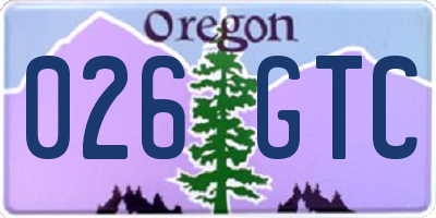 OR license plate 026GTC
