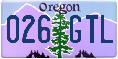 OR license plate 026GTL