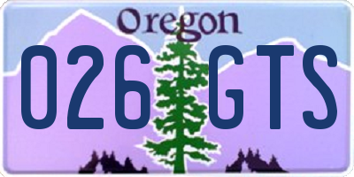 OR license plate 026GTS