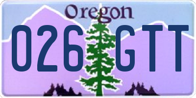 OR license plate 026GTT