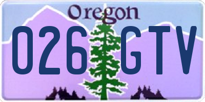 OR license plate 026GTV
