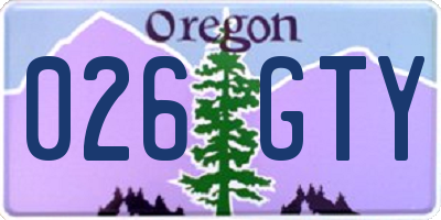 OR license plate 026GTY