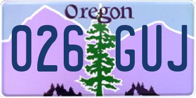 OR license plate 026GUJ
